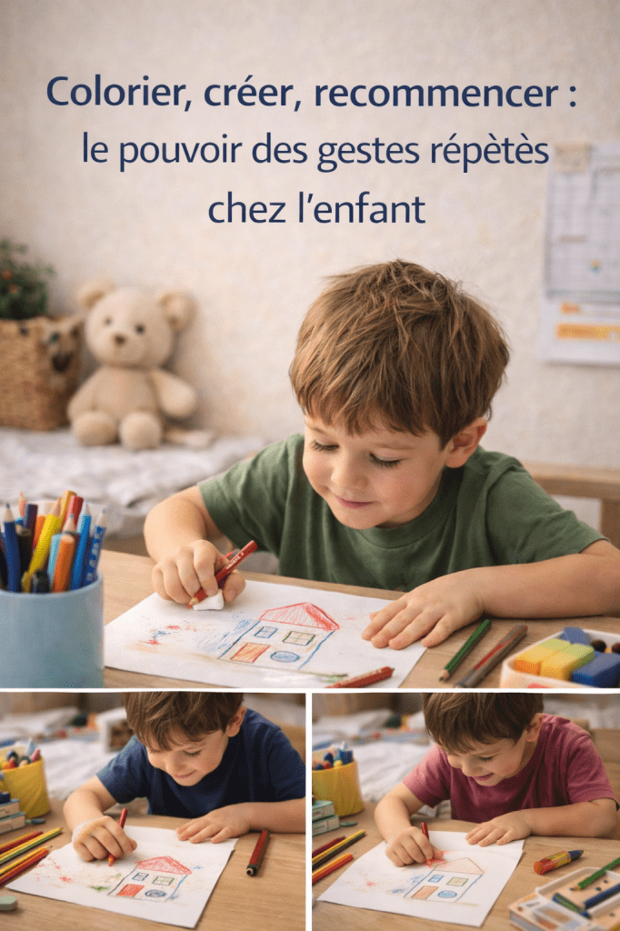 Colorier, créer, recommencer : le pouvoir des gestes répétés chez l’enfant