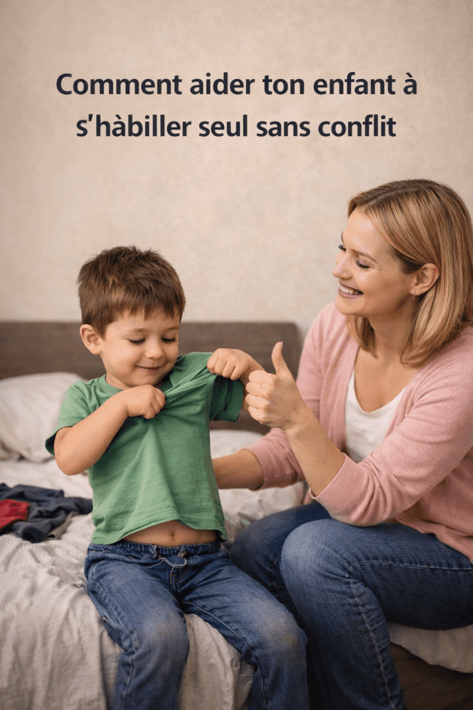 Comment aider ton enfant à s’habiller seul sans conflit