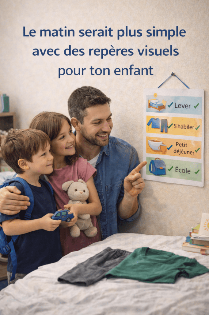 Le matin serait plus simple avec des repères visuels pour ton enfant
