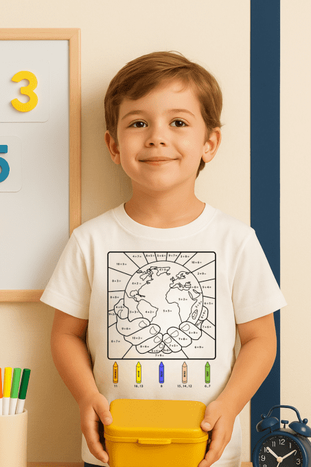 T-shirt - Terre à colorier 