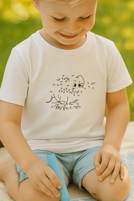 T-shirt - Éléphant- Relis les points  