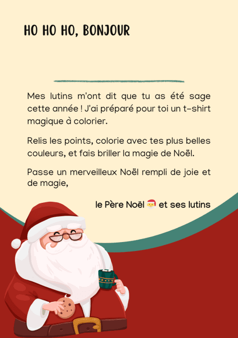 T-shirt à colorier EDITION NOËL 