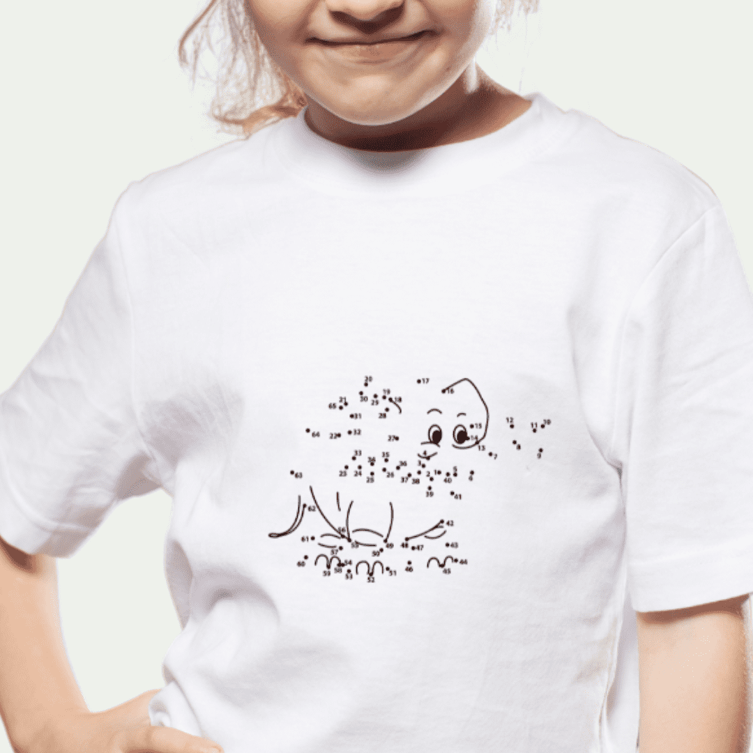 T-shirt - Éléphant- Relis les points  