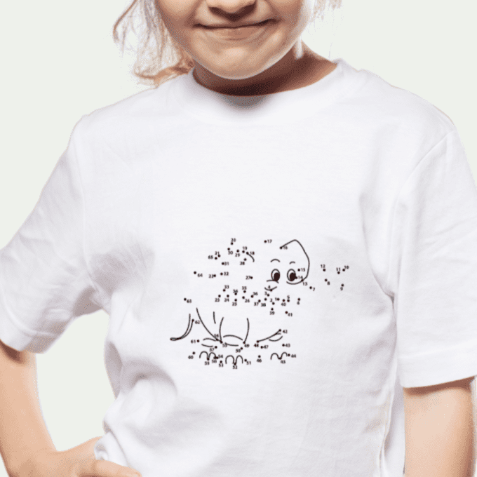 T-shirt - Éléphant- Relis les points  