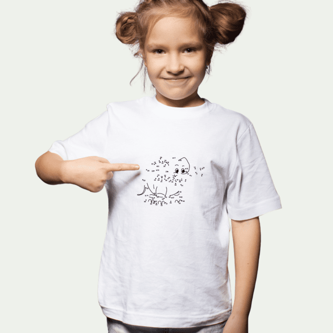 T-shirt - Éléphant- Relis les points  