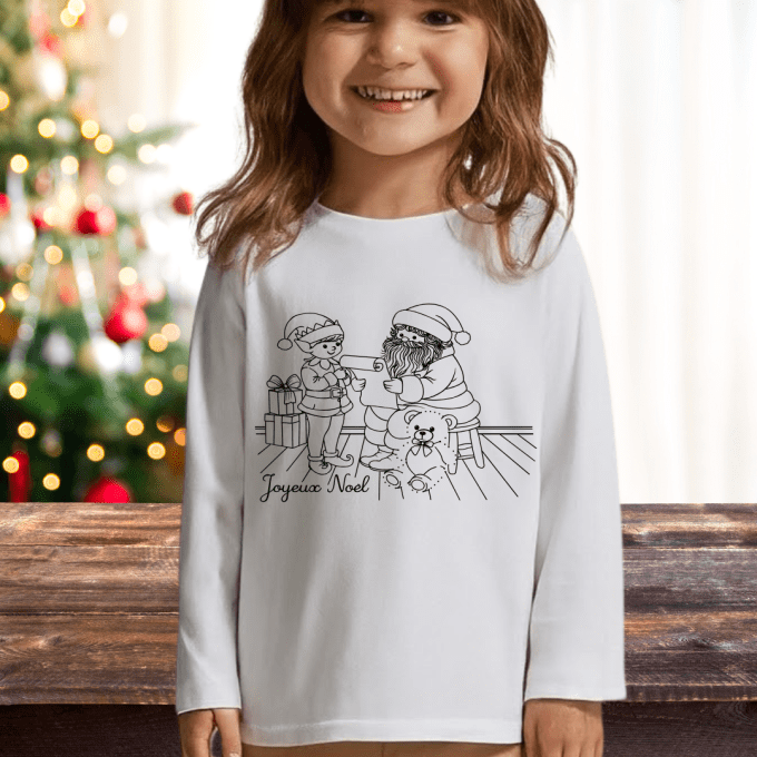 T-shirt à colorier EDITION NOËL 
