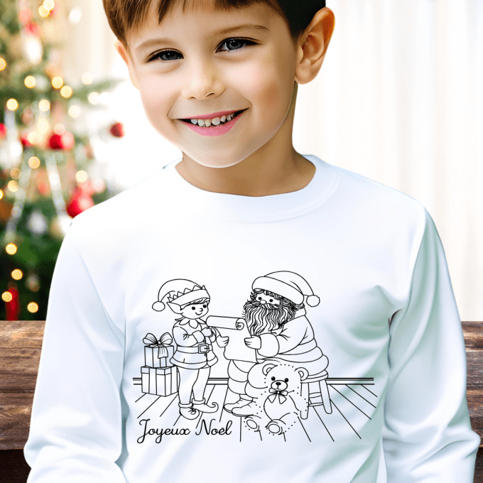 T-shirt à colorier EDITION NOËL 