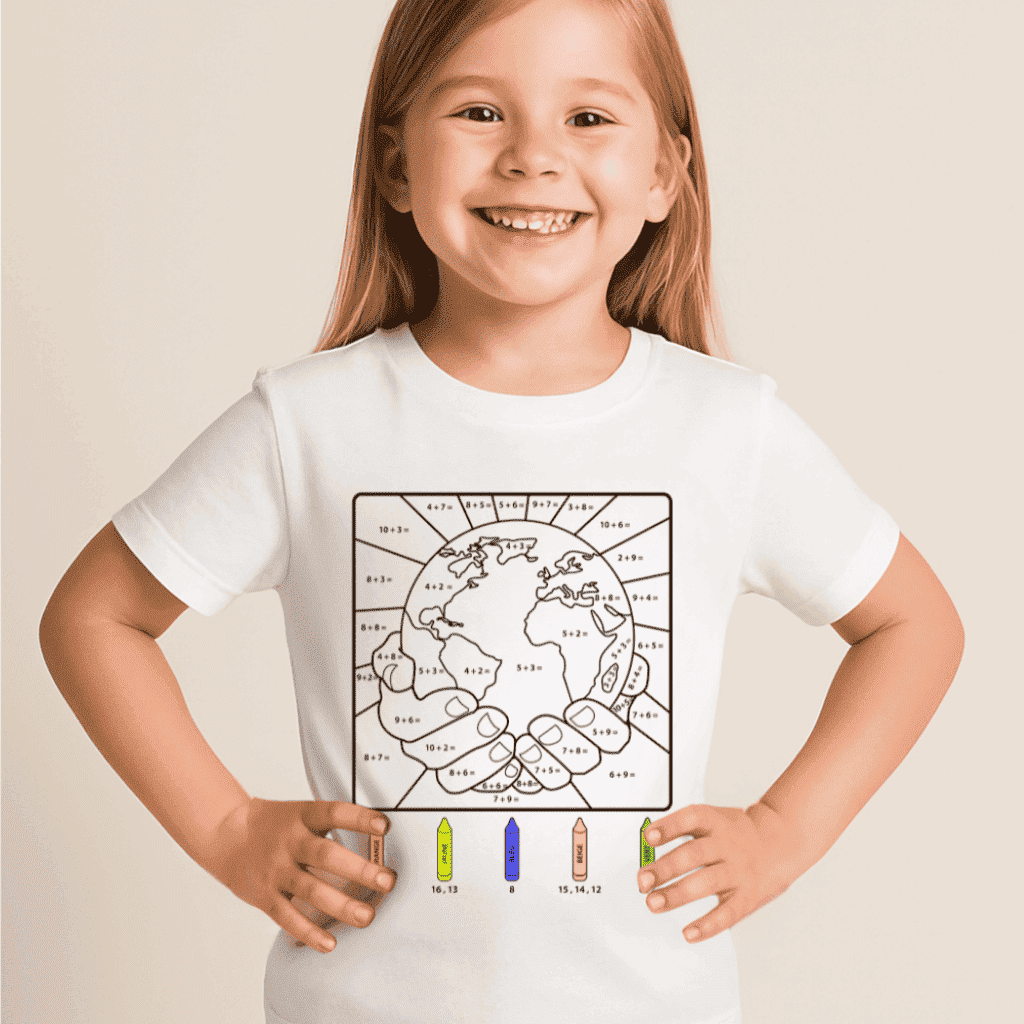 T-shirt à colorier ESCARGOT